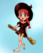 Lulula witch (witch broom feet lulula blush cute girl witches)