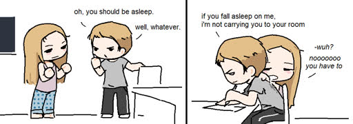 Sleepy comic (comic cute imouto girl sleepy pajamas ms_paint)