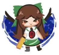 Ultra spicy chicken (touhou girl cute bird animal utsuho_reiuji okuu chibi doodle sketchbook)