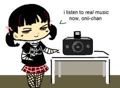 Emo nanako (persona_4 nanako_dojima emo goth punk chibi cute girl funny fishnets ms_paint parody)