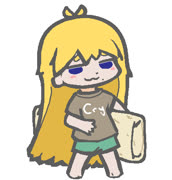Giant burrito (counselor fanart oc short girl chibi cute burrito smug ms_paint)