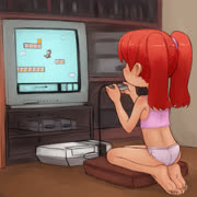 Lululagaming (lulula nes snes mario sitting feet ass girl)