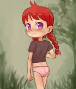 Woodswalkpnat (lulula outside ass blush panties girl)