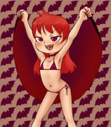 Lulula vampire (lulula blush vampire fangs girl belly bikini bats)