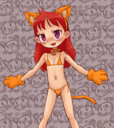 Lulucatbikini (lulula cat_ears cat_tail collar girl blush cute bikini)