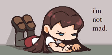 Not mad (cute girl laying angry ms_paint)