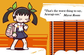 Hachi sa (hachikuji_mayoi snail standing cute girl angry monogatari ms_paint)