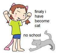Girl is cat (image girl cute cat ms_paint)