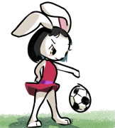 A bun girl (image girl bunny soccer chibi sketchbook)