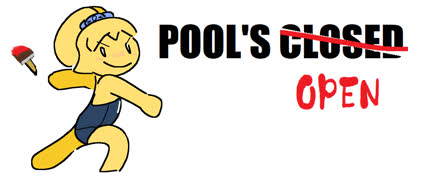 Bune pool (image cute girl pool swimsuit bunny ayamari ms_paint)
