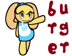 Ayamari burg (image cute girl bunny ayamari burger ms_paint)