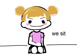 We sitt (image sitting cute girl ms_paint)