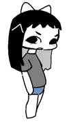 Mini gothzuki (image cute goth girl gothzuki ms_paint chibi)