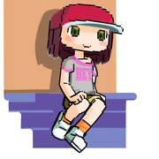 Pixel girl2 (image cute girl pixel sketchbook ms_paint sitting fashion)