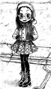 Chaoszuki November (winter winter_clothes chaos_hazuki santa_hat outside)