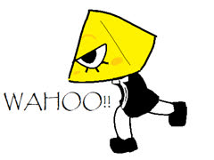 Pyramid chan is free (image girl surreal running ms_paint)