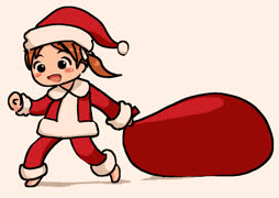 Miu chrismtasbvdzc (miu christmas santa_hat santa_outfit santa_(cosplay) ichigo_mashimaro sack)