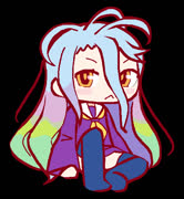 Shiro chibi (image cute girl shiro no_game_no_life chibi ms_paint)