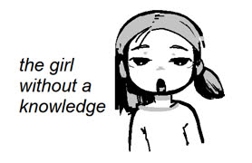The girl without (image cute girl ms_paint greyscale)