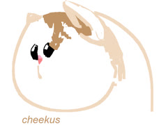 Big cheekus (image cat cute fat ms_paint)
