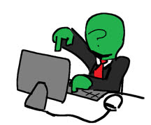 Anon hard at work (image chibi 4chan ms_paint shitposting computer)