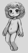 Gorleee (girl nude sketch monochrome)