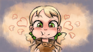 Emilybread (emily eating bread hearts blush)