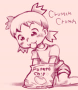 Have some chips (yotsuba food eating girl)