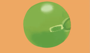 The pea (peas sketchbook painting study)