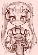 COCKtimewithkoyori (koyori_tanemura penis penis_awe girl handjob sketch blush)