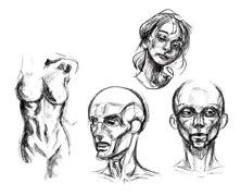 Studies (sketch sketchbook studies headshot)
