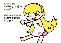 Bat allure (oshino_shinobu monogatari cute bat girl chibi ms_paint)