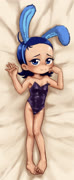 Aikobune (bunny_suit bunny_ears feet senoo_aiko ojamajo_doremi doremi girl bed blush)