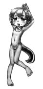 Hehesalamandy (salamander tail madeline feet cameltoe tongue wet hairpin toes blush)