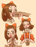 DerpzukiFUckckvkc (derp hazuki_fujiwara penis cum ejaculation fingering pussy blush crosseyed ojamajo_doremi facial finger_sucking handjob tongue sweat)