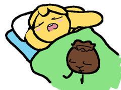 Let sleeping buns lie (ayamari girl sleep cute 4chan ms_paint)
