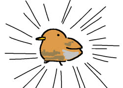 Impactful bird (bird meme ms_paint)