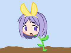 Tsukasa plant (hiiragi_tsukasa lucky_star flower chibi ms_paint)
