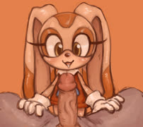 CreamCOCK (cream_the_rabbit gloves blush girl furry drool penis sonic_the_hedgehog)