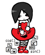 Dropped her functions (girl cute math casio-chan ms_paint)
