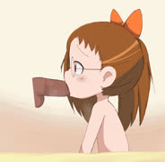 Hazuccii (blush girl hazuki_fujiwara ojamajo_doremi tongue fellatio animated)