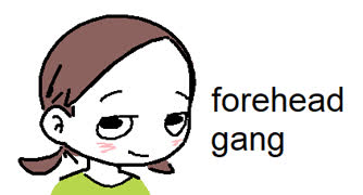 Forehead gang (girl cute forehead smug ms_paint)