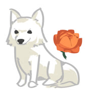 Very nice dog (dog animal sketchbook study style flower)