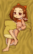 ZukijamasCUM (hazuki_fujiwara pajamas feet blush pillow bed cum)