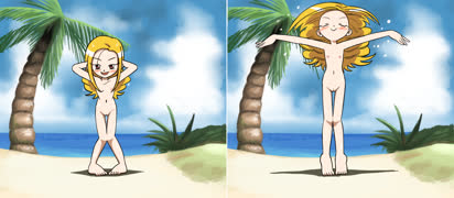 Tamaki nude at a beach (tamaki_reika ojamajo_doremi nude loli)
